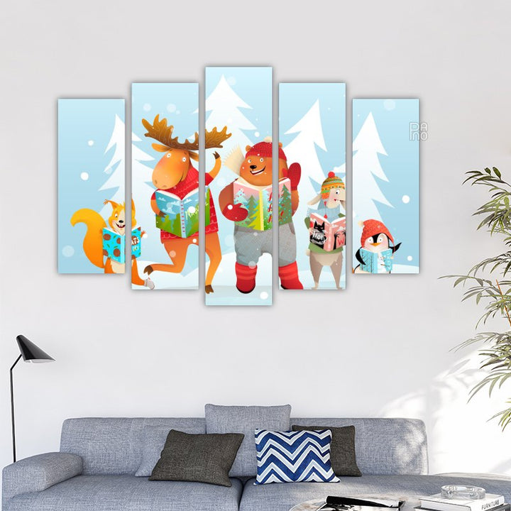 Animals in a Snowy Forest – reference image 3