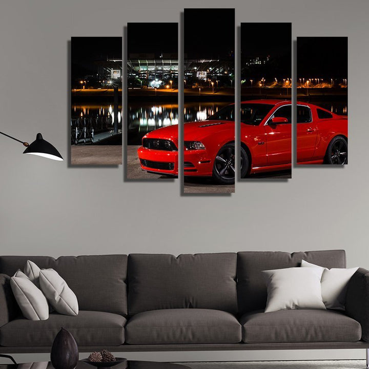 Ford Mustang GT – five-piece modular wall art