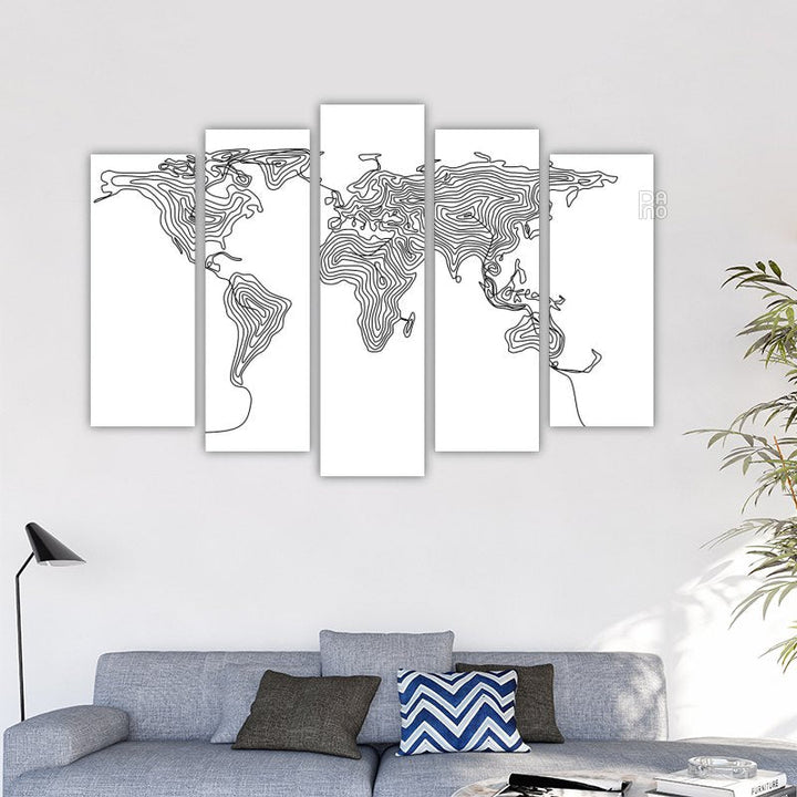 World Map in One Line – reference image 3
