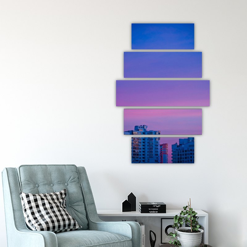 End of the Day – five-piece modular wall art