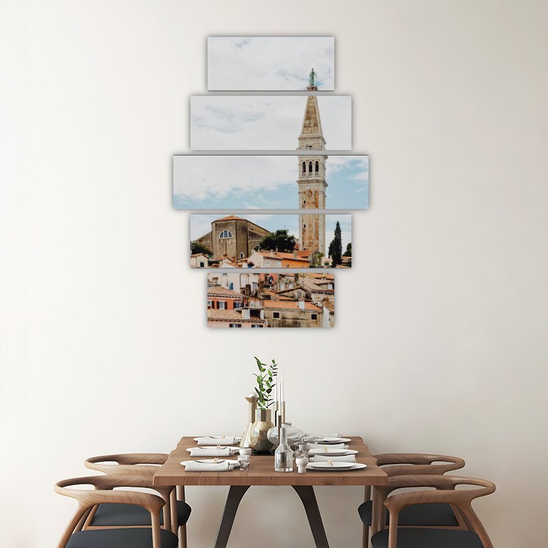 Bell Tower of St. Euphemia – five-piece modular wall art