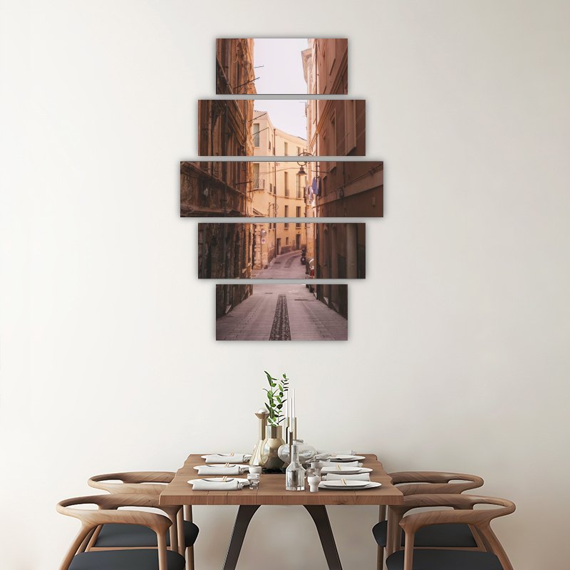 Narrow Streets – five-piece modular wall art