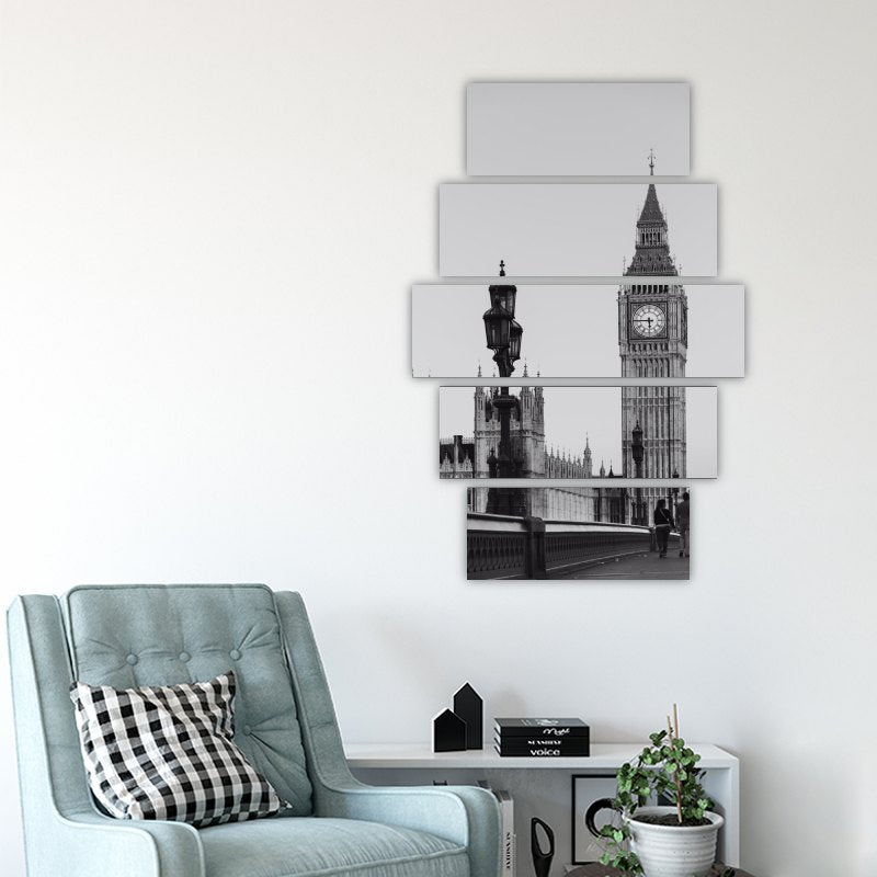 Big Ben Clock Tower – five-piece modular wall art
