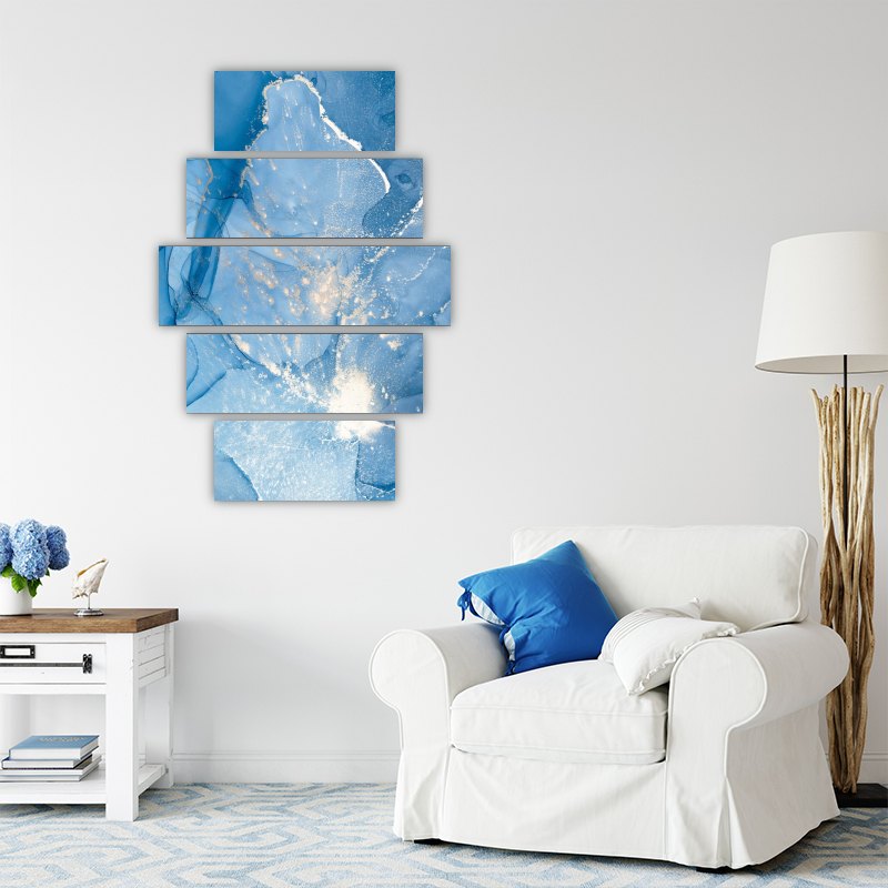 Sparks – five-piece modular wall art