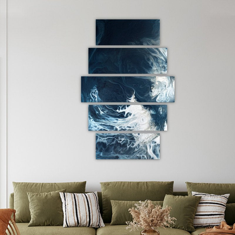 Deep Waters – five-piece modular wall art