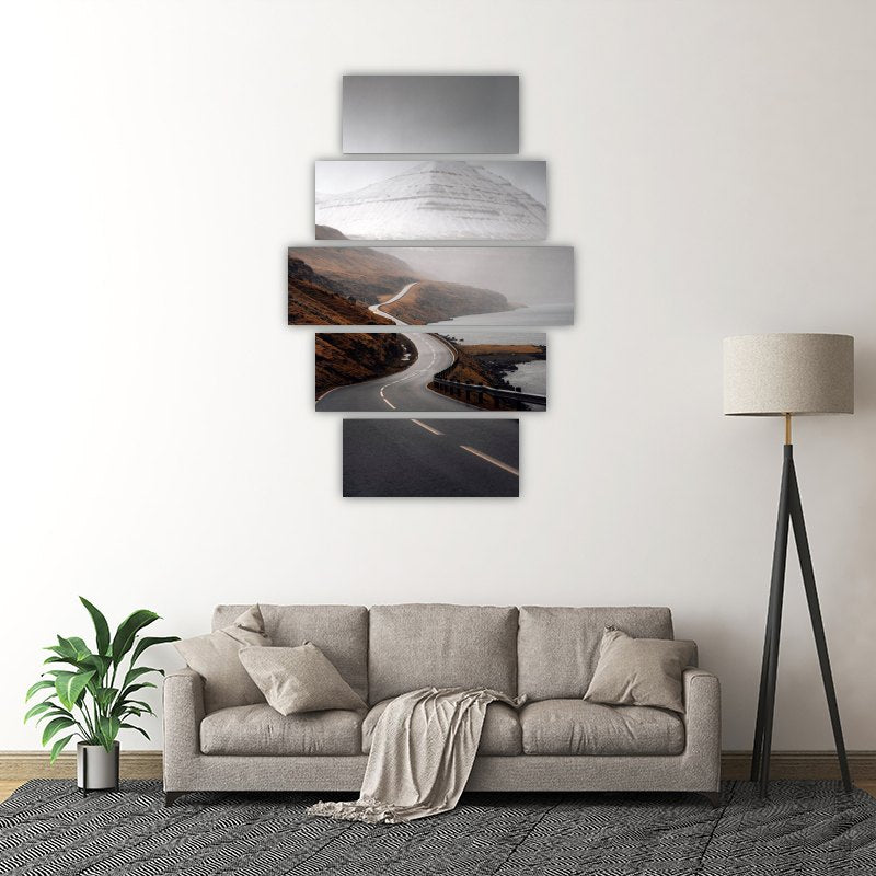 No Turning Back – five-piece modular wall art