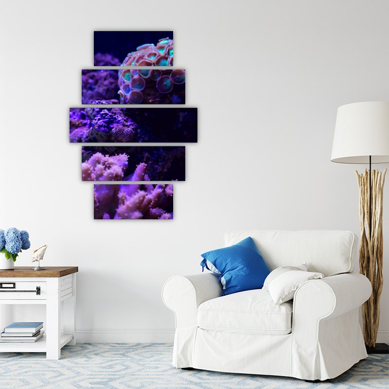 Ocean Floor – five-piece modular wall art