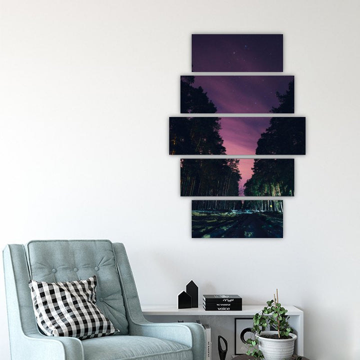 Rising Stars – five-piece modular wall art