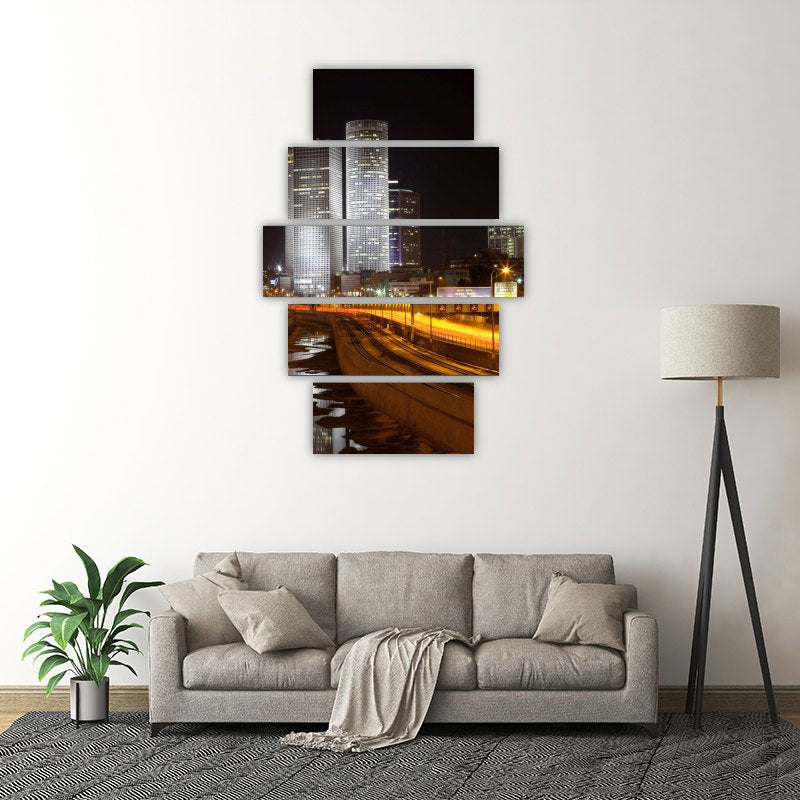 Tel Aviv, Israel – five-piece modular wall art
