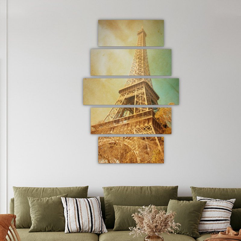 Memory of Paris – five-piece modular wall art