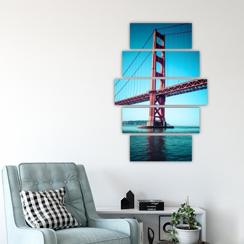 The Symbol of San Francisco – five-piece modular wall art