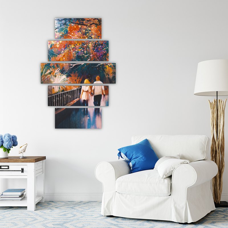 Walk in the Park – five-piece modular wall art