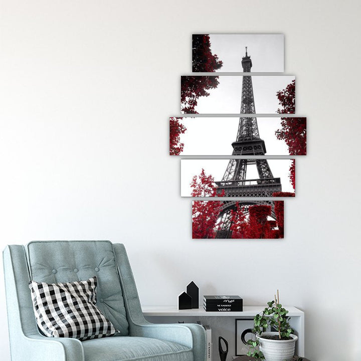 Autumn in Paris – five-piece modular wall art