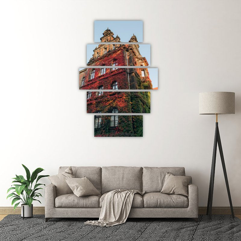 Blooming Building – five-piece modular wall art