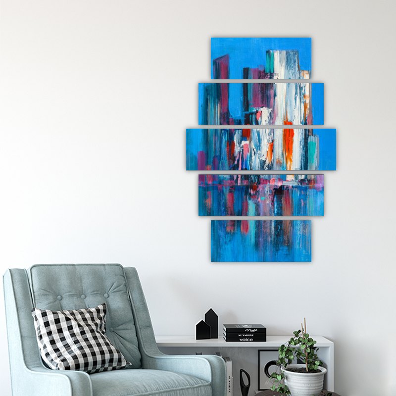 Brush Strokes – five-piece modular wall art