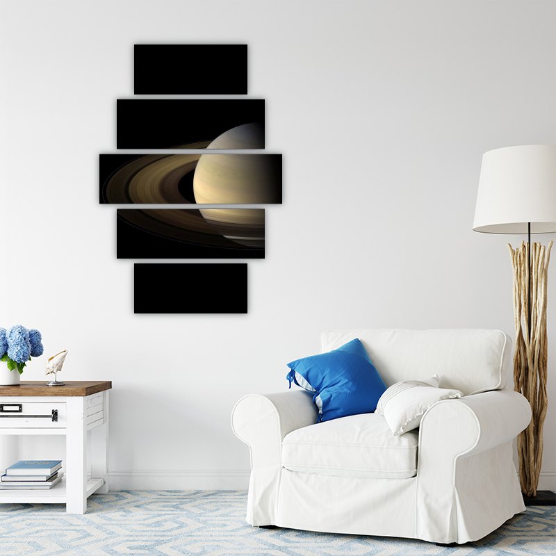 Saturn – five-piece modular wall art