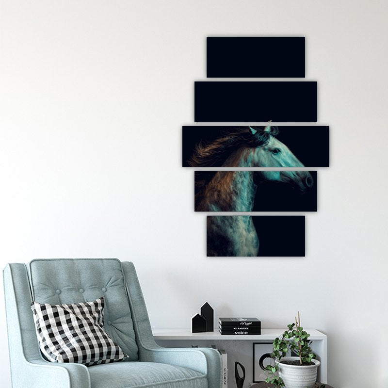 Whirlwind – five-piece modular wall art