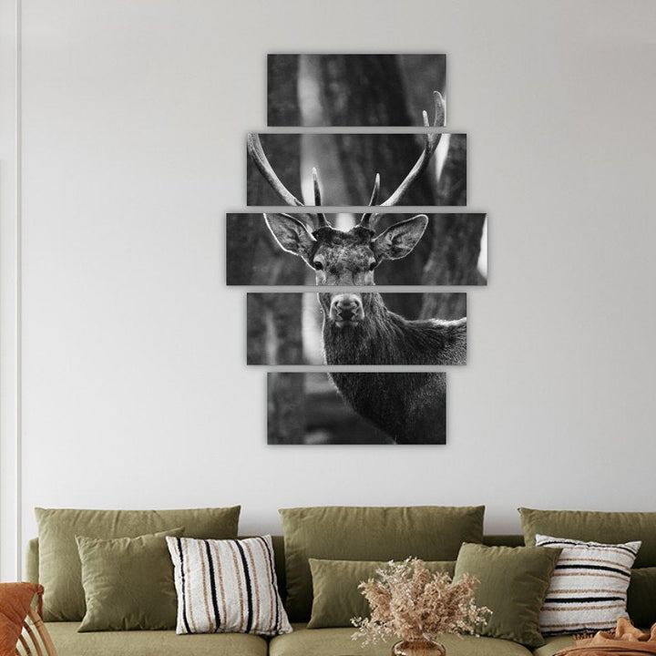 Young Deer – five-piece modular wall art