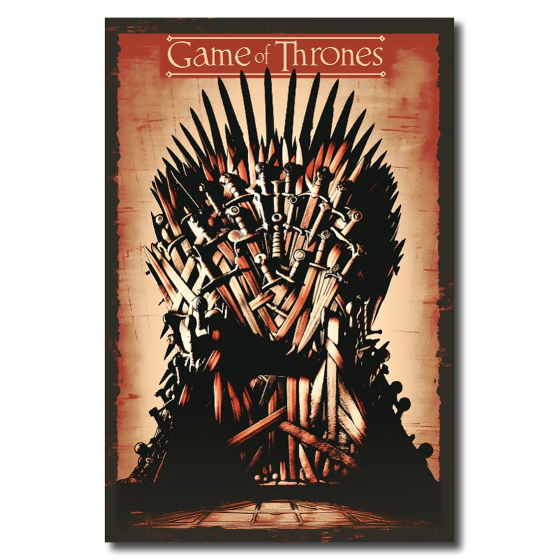 The Iron Throne – five-piece modular wall art