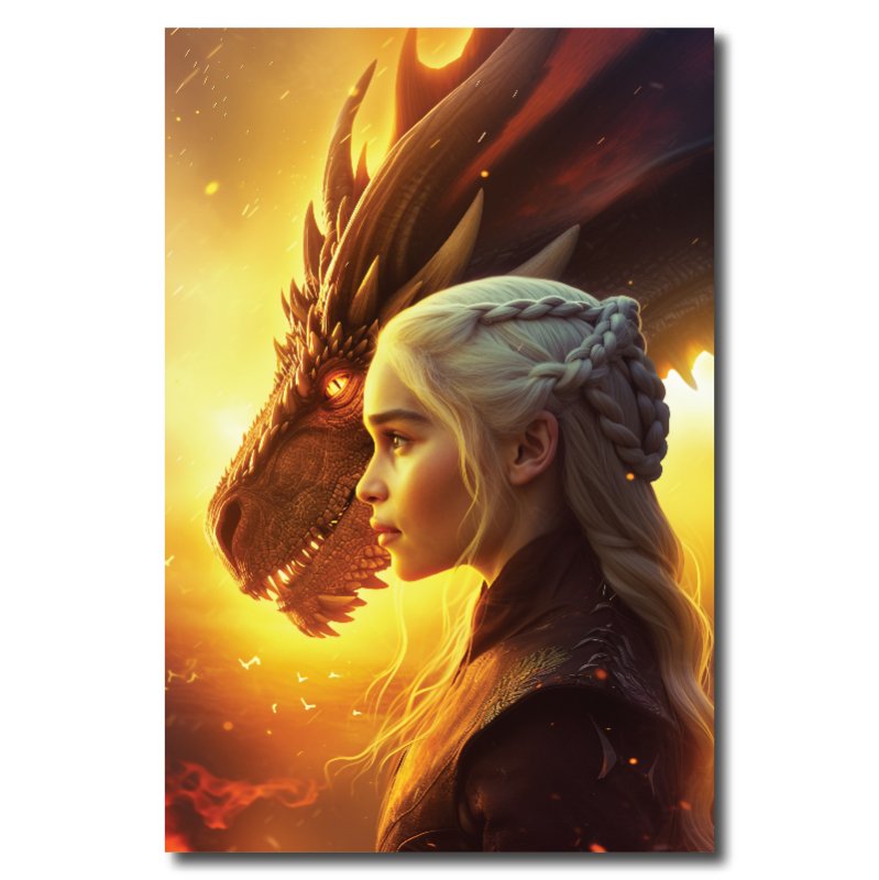 Flame and Kingdom: The Alliance of Fire and Will – five-piece modular wall art