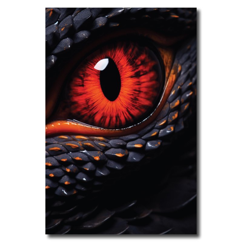Fiery Gaze – five-piece modular wall art
