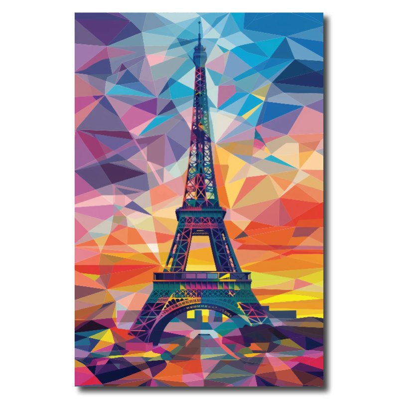 Modern Prism of Paris – five-piece modular wall art