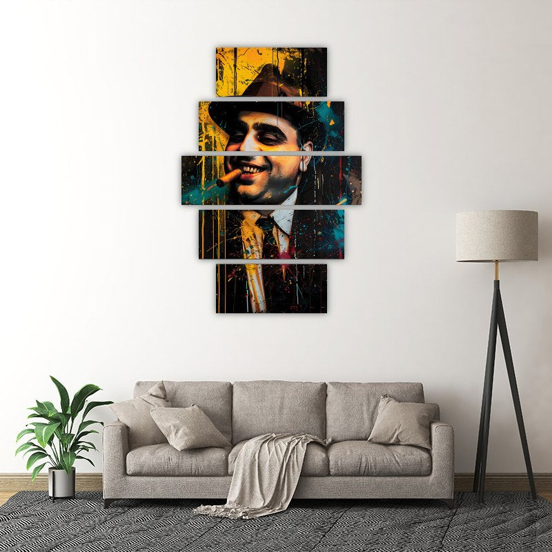 Al Capone – five-piece modular wall art