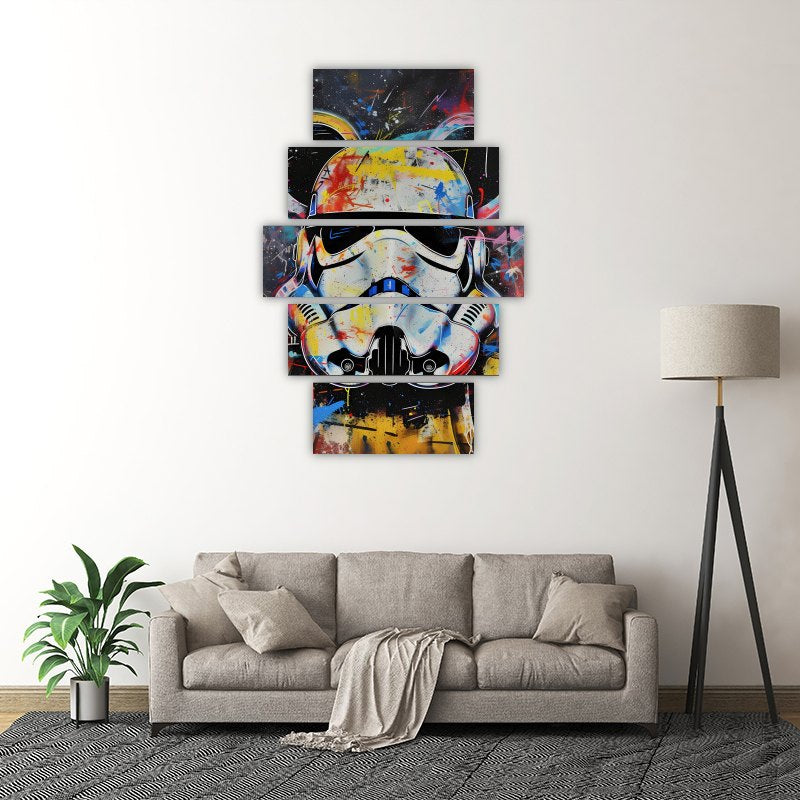 Colorful Stormtrooper - Star Wars – five-piece modular wall art