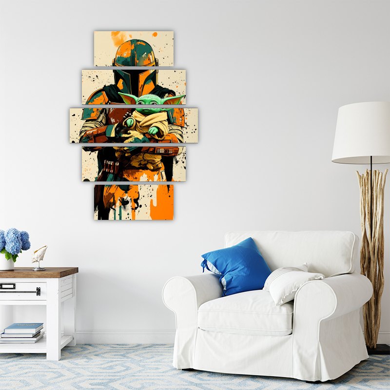 Star Wars – five-piece modular wall art