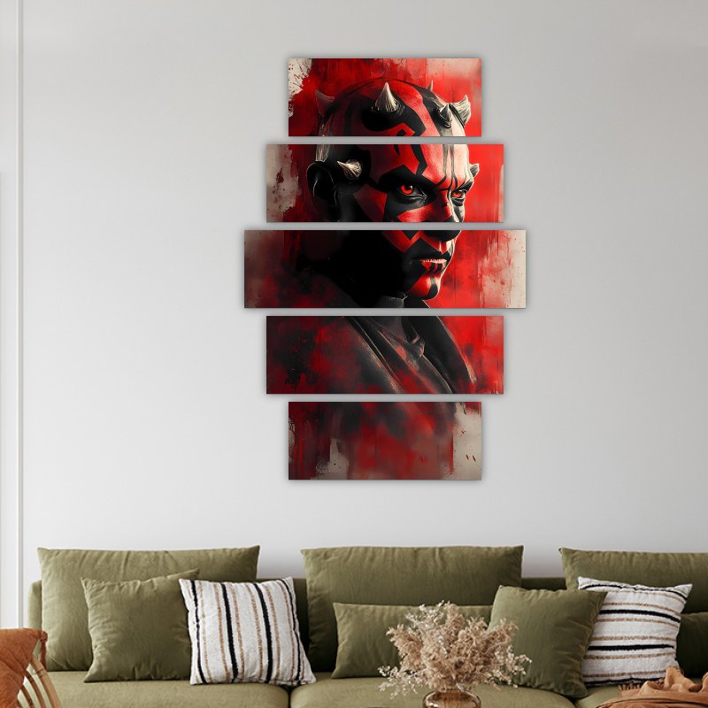 Darth Maul – five-piece modular wall art