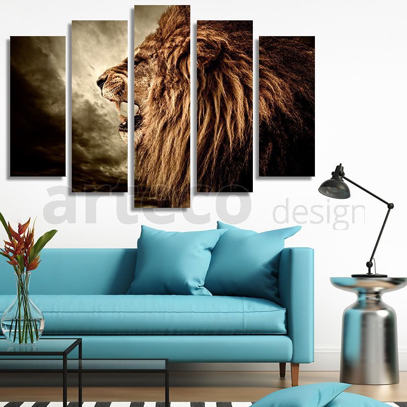 The Power of the King – five-piece modular wall art